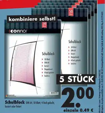 Mäc Geiz Schulblock Angebot