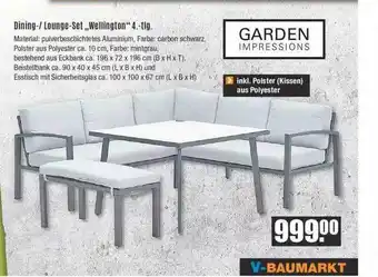 V Baumarkt Garden Dining- Oder Lounge-set „wellington“ 4-tlg Angebot