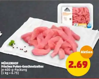 PENNY Mühlenhof Frisches Puten Geschnetzeltes 400 g Angebot