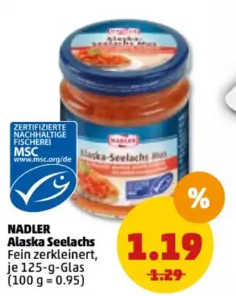 PENNY Nadler Alaska Seelachs 125 g Glas Angebot