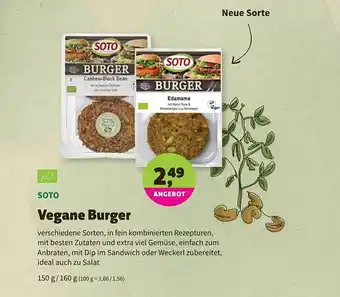 Biomarkt Soto Vegane Burger Angebot