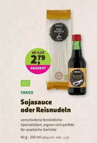 Denns BioMarkt Yakso Sojasauce Oder Reisnudeln Angebot