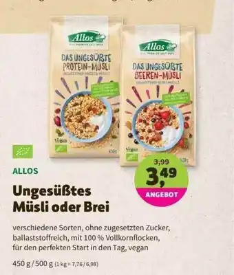 Denns BioMarkt Allos Ungesüßtes Müsli Oder Brei Angebot