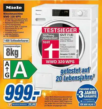 expert Techno Land Miele Waschmaschine Wwd 320 Wps Angebot