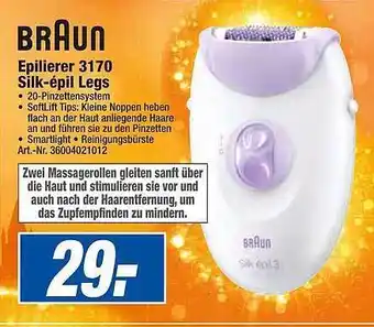 expert Techno Land Braun Epilierer 3170 Silk-épil Legs Angebot