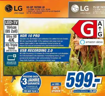 expert Techno Land Lg 65 Up 76709 Lb Angebot