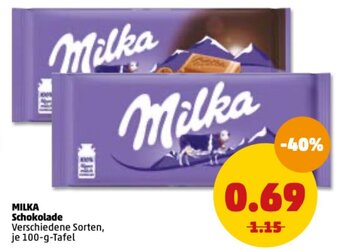 PENNY Milka Schokolade 100 g Angebot