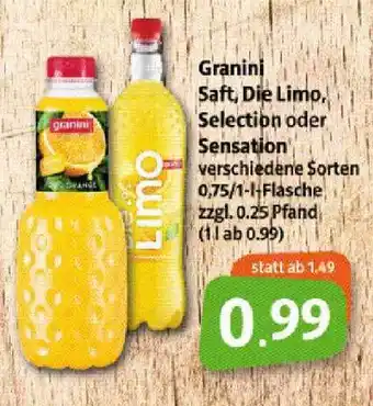 Markant Markt Granin Saft, Die Limo, Selection Oder Sensation 0,75/1L Angebot