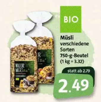 Markant Markt Müsli 750g Beutel Angebot