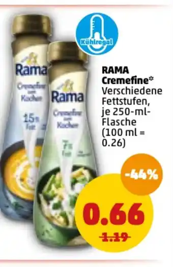 PENNY Rama Cremefine 250 ml Angebot