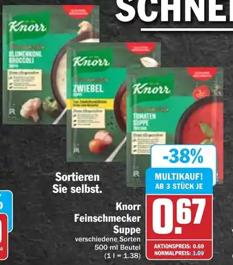 Hit Knorr Feinschmecker Suppe 500 ml Angebot