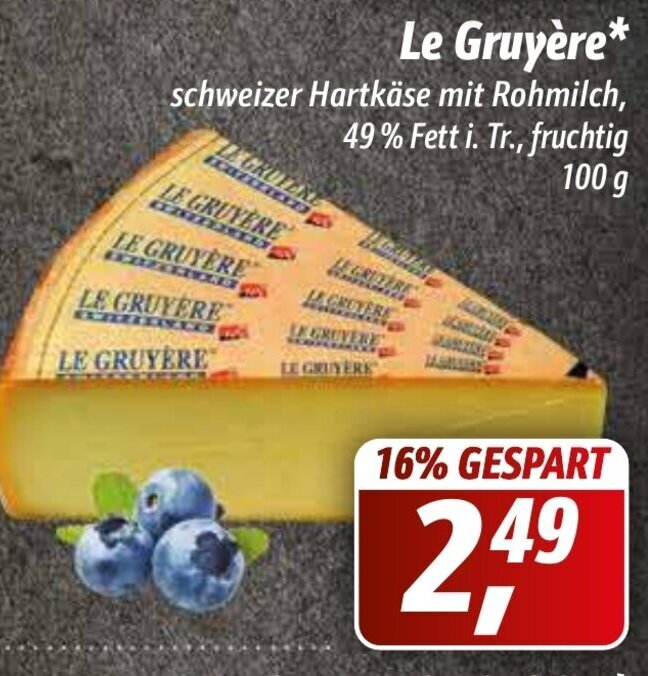 Le Gruyère 100g Angebot bei Simmel