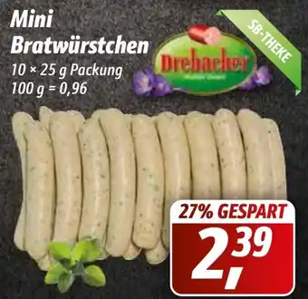 Simmel Mini Bratwürstchen 10x25g Packung Angebot