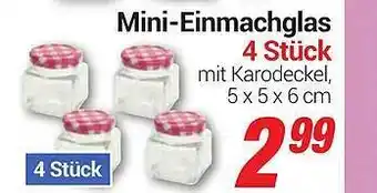 CENTERSHOP Mini Einmachglas Angebot