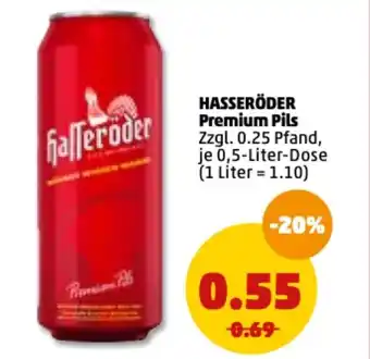 PENNY Hasseröder Premium Pils 0,5 Liter Dose Angebot