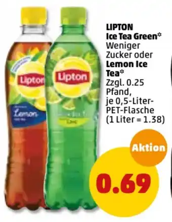 PENNY Lipton Ice Tea Green oder Lemon Ice Tea 0,5 L Angebot