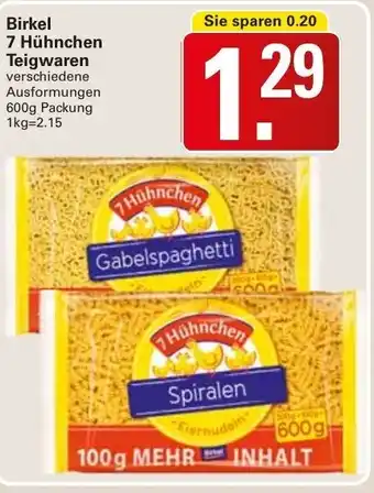 WEZ Birkel 7 Hühnchen Teigwaren 600g Packung Angebot