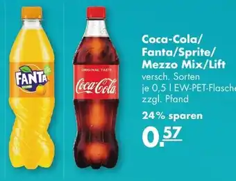 Handelshof Coca Cola , Fanta, Sprite, Mezzo Mix oder Lift 0,5L Angebot