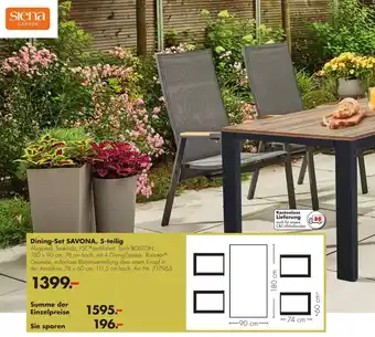 Handelshof Dining Set Savona, 5 teilig Angebot