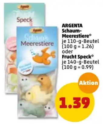 PENNY Argenta Schaum Meerestiere oder Frucht Speck Angebot