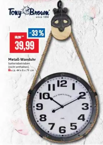 Stolz Tony Brown Metall-wanduhr Angebot