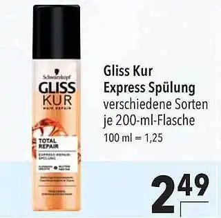 CITTI Markt Gliss Kur Express Spülung Angebot