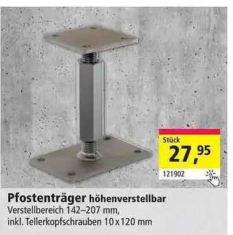 Holz Possling Pfostenträger Höhenverstellbar Angebot