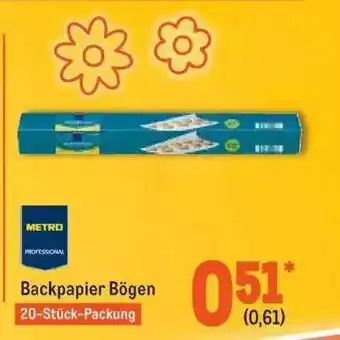 METRO Backpapier Bögen Angebot