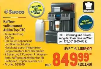 METRO Saeco Kaffee-vollautomat Aulika Top Otc Angebot