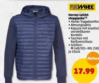 PENNY Purework Herren Leichtsteppjacke Angebot