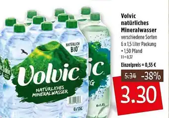 Kupsch Volvic Natürliches Mineralwasser 6x1,5L Angebot