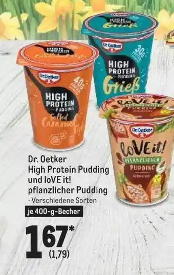 METRO High Protein Pudding Und Love It Pflanzlicher Pudding Angebot