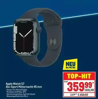 METRO Apple Watch S7 Alu Sport Mitternacht 45 Mm Angebot