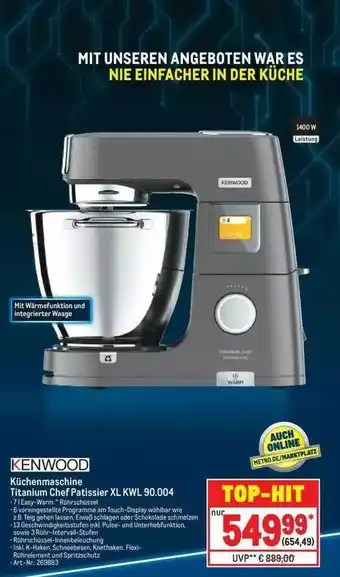 METRO Kenwood Küchenmaschine Angebot