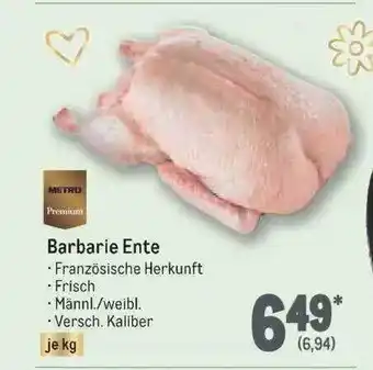 METRO Barberie Ente Angebot