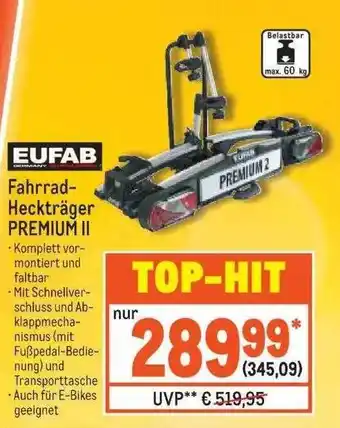 METRO Fahrrad Heckträger Angebot