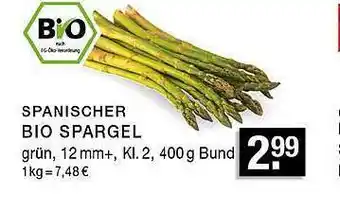 Edeka Zurheide Spanischer Bio Spargel 400g Angebot