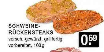 Edeka Zurheide Schweine- Ruckensteaks 100g Angebot