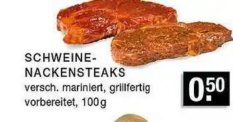 Edeka Zurheide Schweinenackensteaks 100g Angebot