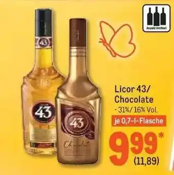 METRO Licor 43, Chocolate Angebot