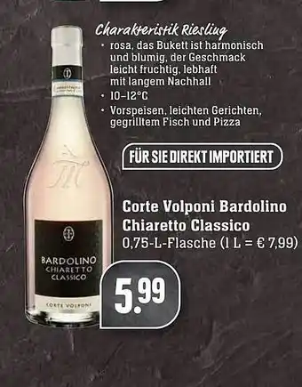 Scheck-in-Center Corte Volponi Bardolino Chiaretto Classico 0,75L Angebot