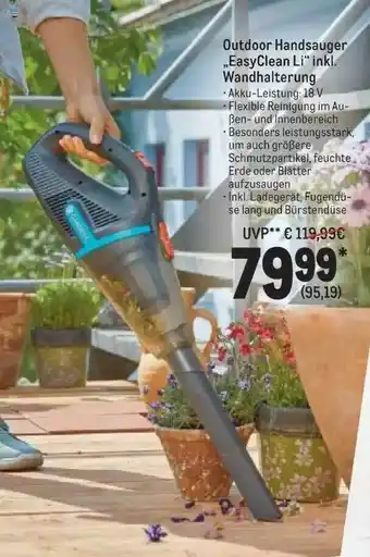 METRO Outdoor Handsauger „easyClean Li“ Inkl. Wandhalterung Angebot