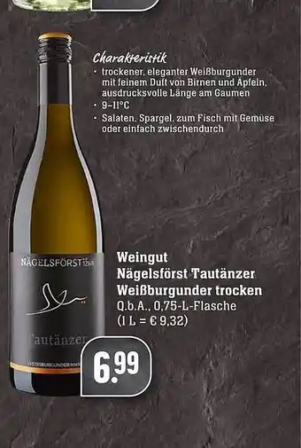 Scheck-in-Center Weingut Nägelsförst Tautänzer Weißburgunder Trocken Angebot