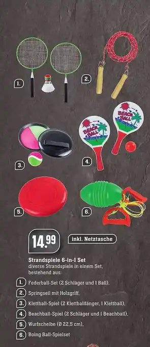 Scheck-in-Center Strandspiele 6in1 Set Angebot