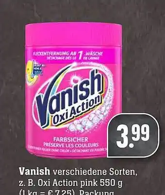 Scheck-in-Center Vanish 550g Angebot