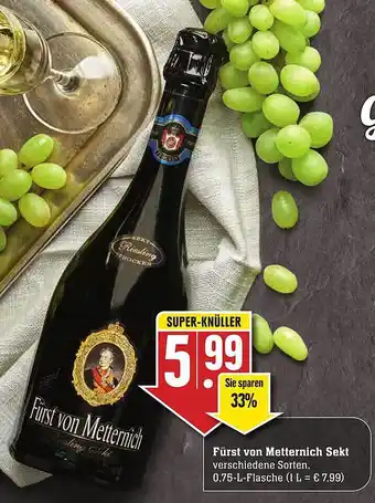 Scheck-in-Center Fürst Von Metternich Sekt 0,75L Angebot