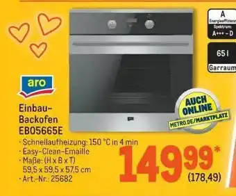 METRO Aro Einbau-backofen Eb05665e Angebot