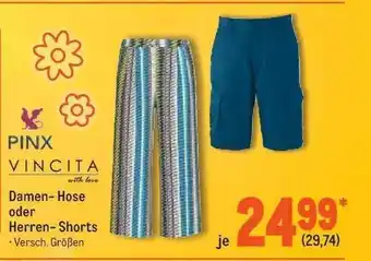 METRO Pinx Vincita Damen-hose Oder Herren-shorts Angebot