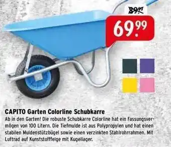 Raiffeisen Markt Capito Garten Colorline Schubkarre Angebot