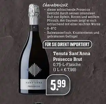 Scheck-in-Center Tenuta Sant'anna Prosecco Brut 0,75L Angebot